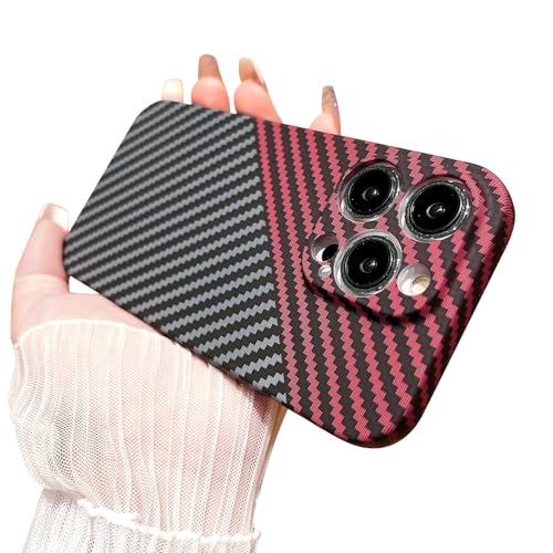 Galful Handyhülle iPhone 15 Plus Slim Case,Kohlefaser-Muster Hülle iPhone 15 Plus Schutzhülle Anti-Fingerprint Flexibles Hard Case Ultra Dünn Matte Cover Bumper Schutz Schale-Schwarz Rot Galful Handyhülle iPhone 15 Plus Slim Case,Kohlefaser-Muster Hülle iPhone 15 Plus Schutzhülle Anti-Fingerprint Flexibles Hard Case Ultra Dünn Matte Cover Bumper Schutz Schale-Schwarz Rot von Galful