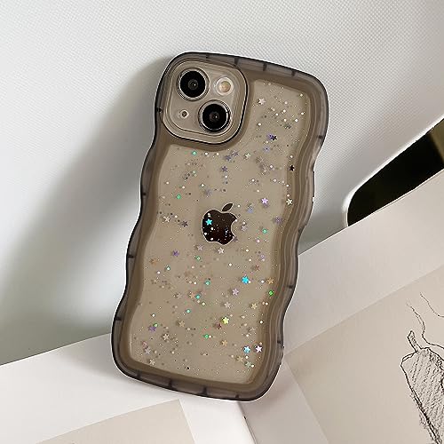 Galful Handyhülle iPhone 16 Plus Hülle Glitzer Niedliche Wellenrahmen Lockige Form Transparent Case Glänzende Weich TPU Anti-Fingerabdruck Schutzhülle Kratzfest Handytasche für Frauen-Schwarz Galful Handyhülle iPhone 16 Plus Hülle Glitzer Niedliche Wellenrahmen Lockige Form Transparent Case Glänzende Weich TPU Anti-Fingerabdruck Schutzhülle Kratzfest Handytasche für Frauen-Schwarz von Galful