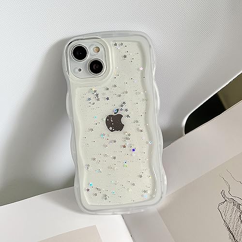 Galful Handyhülle iPhone 16 Pro Max Hülle Glitzer Niedliche Wellenrahmen Lockige Form Transparent Case Glänzende Weich TPU Anti-Fingerabdruck Schutzhülle Kratzfest Handytasche für Frauen-Weiß Galful Handyhülle iPhone 16 Pro Max Hülle Glitzer Niedliche Wellenrahmen Lockige Form Transparent Case Glänzende Weich TPU Anti-Fingerabdruck Schutzhülle Kratzfest Handytasche für Frauen-Weiß von Galful