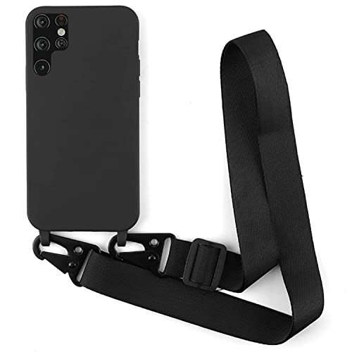 Galful Handykette für Samsung Galaxy S23 Hülle mit Band,Necklace Handyhülle Samsung S23 Case Weich Silikon mit Kette Stoßfest Schutzhülle Nylon Schultergurt mit Kordel zum Umhängen Cover,Schwarz Galful Handykette für Samsung Galaxy S23 Hülle mit Band,Necklace Handyhülle Samsung S23 Case Weich Silikon mit Kette Stoßfest Schutzhülle Nylon Schultergurt mit Kordel zum Umhängen Cover,Schwarz von Galful