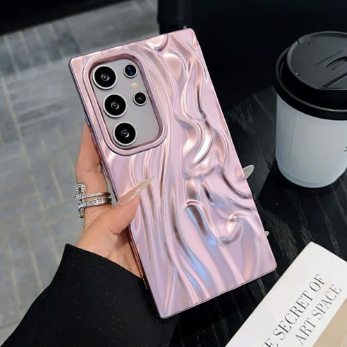 Galful Hülle für Samsung Galaxy S24 Handyhülle Gliter Tinfoil Galvanischen Case Wasser Ripple Muster Anti-Fingerabdruck Weiche TPU Schutzhülle Stossfest Bumper Case Cover-Rosa Galful Hülle für Samsung Galaxy S24 Handyhülle Gliter Tinfoil Galvanischen Case Wasser Ripple Muster Anti-Fingerabdruck Weiche TPU Schutzhülle Stossfest Bumper Case Cover-Rosa von Galful