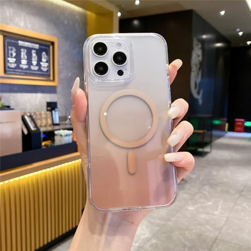 Galful Magnetisch Handyhülle iPhone 15 Pro Max Transparent Hülle Kompatibel mit MagSafe Nie Vergilbung Durchsichtig Case Hard PC Kratzfest Stoßfest Robust Schutzhülle-Braun Galful Magnetisch Handyhülle iPhone 15 Pro Max Transparent Hülle Kompatibel mit MagSafe Nie Vergilbung Durchsichtig Case Hard PC Kratzfest Stoßfest Robust Schutzhülle-Braun von Galful