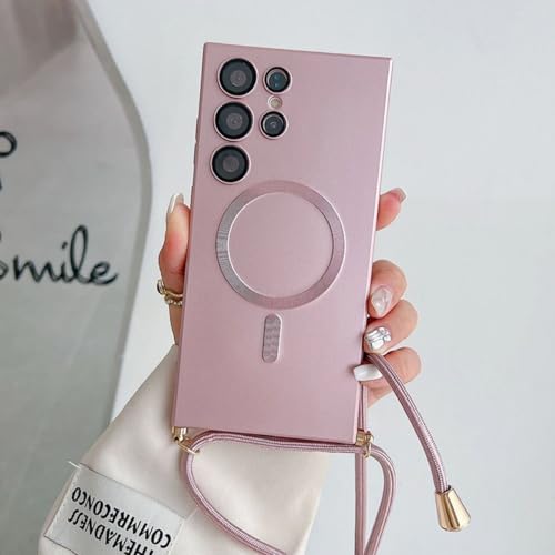 Galful Magnetische Handykette für Samsung Galaxy S20 Hülle mit Band Kompatibel mit MagSafe Handyhülle S20 Silikon Schutzhülle Abnehmbar Kordel Cover zum Umhängen Necklace Case-Pink Galful Magnetische Handykette für Samsung Galaxy S20 Hülle mit Band Kompatibel mit MagSafe Handyhülle S20 Silikon Schutzhülle Abnehmbar Kordel Cover zum Umhängen Necklace Case-Pink von Galful