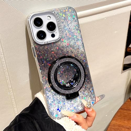 Galful Magnetische für iPhone 12 Pro Max Hülle mit Ständer Glitzer Treibsand Handyhülle Diamant Quicksand Schutzhülle mit Make-up Spiegel Ring Halter Transparent Soft TPU Silikon Case Cover-Schwarz Galful Magnetische für iPhone 12 Pro Max Hülle mit Ständer Glitzer Treibsand Handyhülle Diamant Quicksand Schutzhülle mit Make-up Spiegel Ring Halter Transparent Soft TPU Silikon Case Cover-Schwarz von Galful