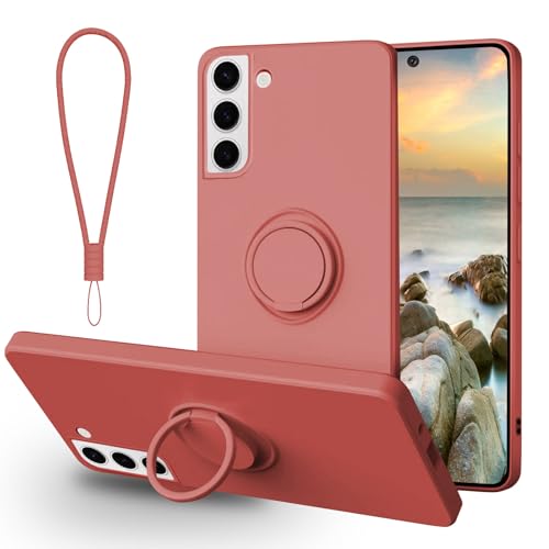 Galful Samsung Galaxy S22 Plus Silikon Hülle 5G, Slim Hanyhülle mit Band Weich Schutzhülle Stoßfest Kratzfeste Ring Case 360 Grad Halter Ständer Magnetische Autohalterung innem Microfaser Weinrot Galful Samsung Galaxy S22 Plus Silikon Hülle 5G, Slim Hanyhülle mit Band Weich Schutzhülle Stoßfest Kratzfeste Ring Case 360 Grad Halter Ständer Magnetische Autohalterung innem Microfaser Weinrot von Galful