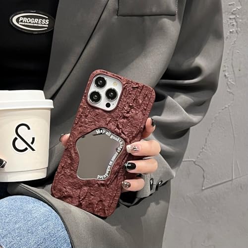 Galful Spiegel Handyhülle für iPhone 13 Hülle,3D Welle Wasser Ripple Luxus Makeup Spiegel Schutzhülle Stoßfeste Anti-Kratzer Weiche TPU Kristallklare Rückseite Case Cover-Wein Rot Galful Spiegel Handyhülle für iPhone 13 Hülle,3D Welle Wasser Ripple Luxus Makeup Spiegel Schutzhülle Stoßfeste Anti-Kratzer Weiche TPU Kristallklare Rückseite Case Cover-Wein Rot von Galful