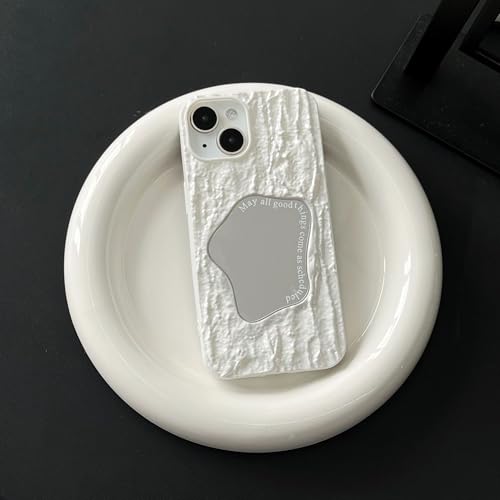 Galful Spiegel Handyhülle für iPhone 14 Hülle,3D Welle Wasser Ripple Luxus Makeup Spiegel Schutzhülle Stoßfeste Anti-Kratzer Weiche TPU Kristallklare Rückseite Case Cover-Weiß Galful Spiegel Handyhülle für iPhone 14 Hülle,3D Welle Wasser Ripple Luxus Makeup Spiegel Schutzhülle Stoßfeste Anti-Kratzer Weiche TPU Kristallklare Rückseite Case Cover-Weiß von Galful