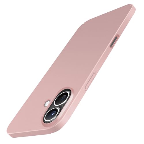 Galful Ultra Dünne Handyhülle iPhone 16 Plus Slim Case Hülle,Matte Hart PC Hardcase iPhone 16 Plus Hülle Stoßfeste Kratzfeste Schutzhülle Mattierte Textur Bumper Cover Slim Fit Hülle-Roségold von Galful