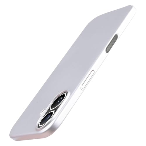 Galful Ultra Dünne Handyhülle iPhone 16 Plus Slim Case Hülle,Matte Hart PC Hardcase iPhone 16 Plus Hülle Stoßfeste Kratzfeste Schutzhülle Mattierte Textur Bumper Cover Slim Fit Hülle-Silbrig von Galful