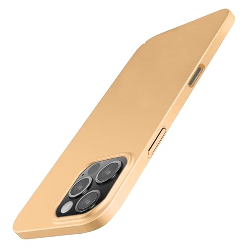 Galful Ultra Dünne Handyhülle iPhone 16 Pro Max Slim Case Hülle,Matte Hart PC Hardcase iPhone 16 Pro Max Hülle Stoßfeste Kratzfeste Schutzhülle Mattierte Textur Bumper Cover Slim Fit Hülle-Golden Galful Ultra Dünne Handyhülle iPhone 16 Pro Max Slim Case Hülle,Matte Hart PC Hardcase iPhone 16 Pro Max Hülle Stoßfeste Kratzfeste Schutzhülle Mattierte Textur Bumper Cover Slim Fit Hülle-Golden von Galful