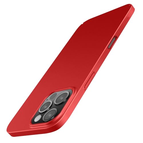 Galful Ultra Dünne Handyhülle iPhone 16 Pro Max Slim Case Hülle,Matte Hart PC Hardcase iPhone 16 Pro Max Hülle Stoßfeste Kratzfeste Schutzhülle Mattierte Textur Bumper Cover Slim Fit Hülle-Rot Galful Ultra Dünne Handyhülle iPhone 16 Pro Max Slim Case Hülle,Matte Hart PC Hardcase iPhone 16 Pro Max Hülle Stoßfeste Kratzfeste Schutzhülle Mattierte Textur Bumper Cover Slim Fit Hülle-Rot von Galful