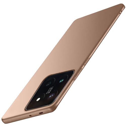 Galful Xiaomi Mi 14T Pro 5G Hülle Slim Case 6.67’’,Ultra Dünne Handyhülle Xiaomi 14T Pro Case Hart PC Hardcase Ultra Thin Leicht Matt Schutzhülle Anti-Scratch Kratzfeste Stoßfest Cover-Golden von Galful