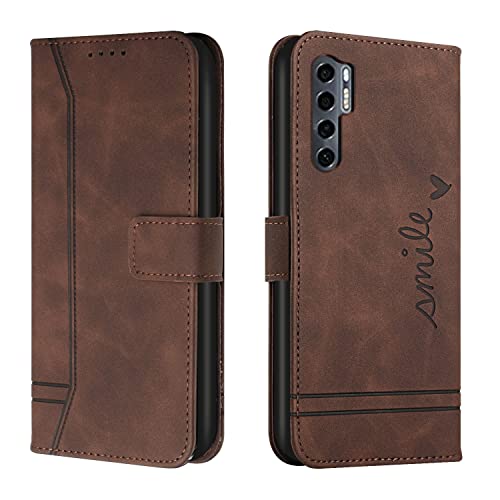 GaliJialiB Handyhülle Kompatibel mit TCL 20 Pro 5G Wallet Case, stoßfeste TPU-Schutzhülle, PU-Leder-Handyhülle, magnetisches Flip-Folio-Lederetui, Kartenhalter Schutzhülle(Brown) von GaliJialiB