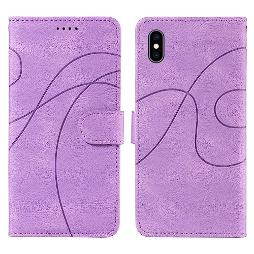 GaliJialiB Handyhülle Kompatibel mit iPhone XS, Kartensteckplatz, abnehmbares Armband, aufklappbare Handyhülle, multifunktionale Hülle, kompatibel mit iPhone XS Schutzhülle(Purple) von GaliJialiB