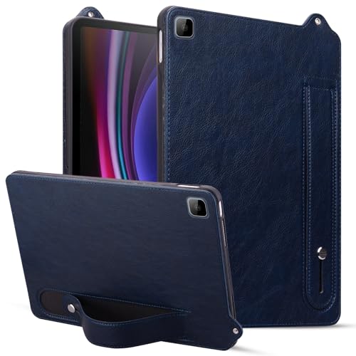 GaliJialiB Tablet PC Hülle Kompatibel mit Honor Pad X8 10.1" 2022/X8 Lite, stoßfest, mit Ständer, Handschlaufe, Tablet-Hülle aus Leder, TPU Schutzhülle(Blue) von GaliJialiB