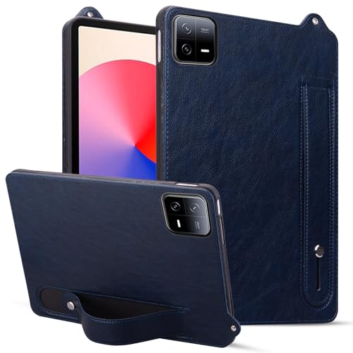 GaliJialiB Tablet PC Hülle Kompatibel mit Xiaomi Mi Pad 6/6 Pro 2023 11,2 Zoll stoßfester Ständer Handschlaufe Tablet-Hülle Leder TPU Tablet-Hülle Schutzhülle(Blue) von GaliJialiB