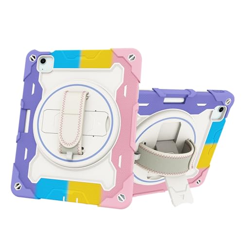 GaliJialiB Tablet PC Hülle Kompatibel mit iPad Air 11 Zoll (M3 2025 7./Air 11 Zoll M2 2024 6.) Tablet-Abdeckung, robuste, stoßfeste Hülle mit Ständer Schutzhülle(Pink) von GaliJialiB