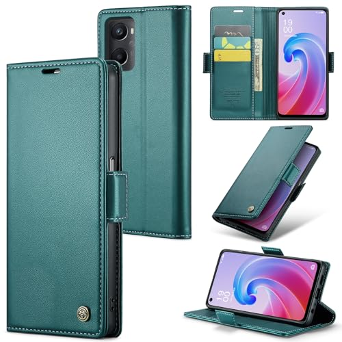 Handyhülle Brieftaschen-Hülle kompatibel mit Realme 9i 4G, mit Kartenhalter und RFID-blockierendem Leder-Geldbörsen-Magnetverschluss, langlebige, stoßfeste, kratzfeste Handyhülle Compatible with Realm von GaliJialiB