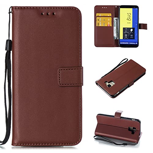 Handyhülle Compatible with Samsung Galaxy J6 Case (2018) Fall, Compatible with Galaxy J6 Case (2018) Geldbörsenfall, Kartensteckplätze stehen Magnetverschluss, Schutz Pu. Leder [stoßfest Tpu] Flip Cov von GaliJialiB
