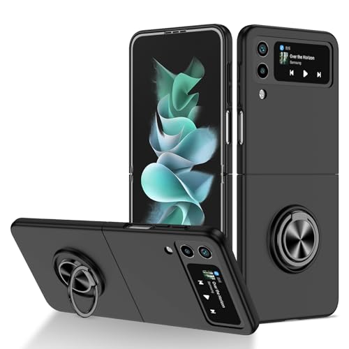 Handyhülle Kompatibel mit Samsung Galaxy Z Flip 4 Hülle mit drehbarem Ringständer, schlanke, stoßfeste Hartschale, Ganzkörper-Schutzhülle Compatible with Samsung Galaxy Z Flip 4 Schutzhülle(Black) Handyhülle Kompatibel mit Samsung Galaxy Z Flip 4 Hülle mit drehbarem Ringständer, schlanke, stoßfeste Hartschale, Ganzkörper-Schutzhülle Compatible with Samsung Galaxy Z Flip 4 Schutzhülle(Black) von GaliJialiB