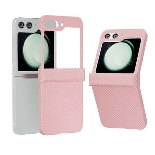 Handyhülle Kompatibel mit Samsung Galaxy Z Flip 5 Hülle, Kohlefaser-Textur, Stoßstange, harte Rückseite mit Scharnier, stoßdämpfende Schutzhülle, kompatibel mit Samsung Galaxy Z Flip 5 Schutzhülle(Pin von GaliJialiB