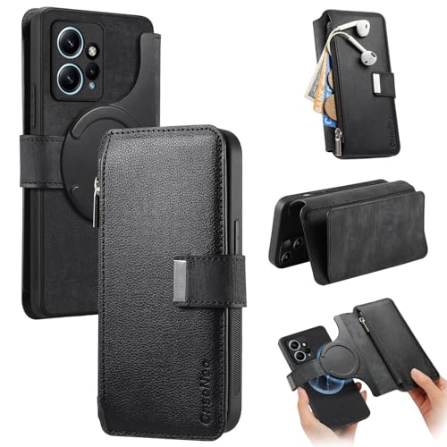 Handyhülle Kompatibel mit Xiaomi Redmi Note 12 4G Hülle, abnehmbare Brieftaschen-Hülle mit Kartenhalter, 2-in-1 PU-Leder-Flip-Folio-Hülle mit RFID-blockierendem Magnetständer, abnehmbare, stoßfeste Te Handyhülle Kompatibel mit Xiaomi Redmi Note 12 4G Hülle, abnehmbare Brieftaschen-Hülle mit Kartenhalter, 2-in-1 PU-Leder-Flip-Folio-Hülle mit RFID-blockierendem Magnetständer, abnehmbare, stoßfeste Te von GaliJialiB