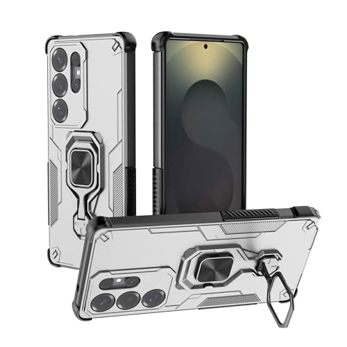 Schutzhülle für Samsung Galaxy S25 Ultra 17,5 cm (6,9 Zoll), mit integriertem Ringständer, stoßfest, schlank, weiche Kanten, rutschfeste und sturzsichere Schutzhülle von GaliJialiB
