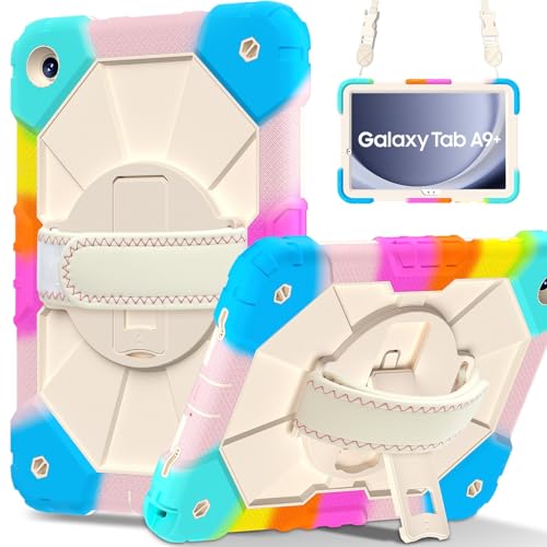 Tablet-PC-Hülle, kompatibel mit Samsung Galaxy A9 Plus 27,9 cm (11 Zoll) SM-X210/SM-216/SM-X218, vollständige, stoßfeste Hülle, multifunktionale Schutzhülle, Schutzhülle (buntes Blau) von GaliJialiB