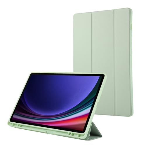 Tablet PC Hülle Compatible with Samsung Galaxy Tab S9 Plus 12.4 Inch 2023 / Galaxy Tab S9 FE Plus Case with Pencil Holder,Trifold Stand Smart Cover with Soft TPU Back, Auto Sleep/Wake Schutzhülle(Gree Tablet PC Hülle Compatible with Samsung Galaxy Tab S9 Plus 12.4 Inch 2023 / Galaxy Tab S9 FE Plus Case with Pencil Holder,Trifold Stand Smart Cover with Soft TPU Back, Auto Sleep/Wake Schutzhülle(Gree von GaliJialiB