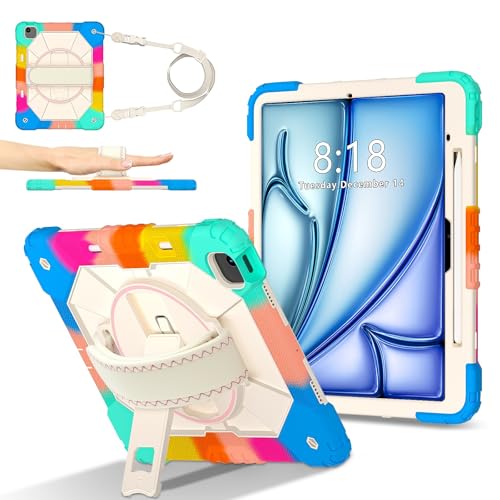 Tablet PC Hülle Robuste Hülle Kompatibel mit iPad Air 13 Zoll M2 2024 Hülle,Heavy Duty Schutzhülle mit verstellbarem Ständer & Schultergurt,Mit Handschlaufe Kinderfreundliche Tablet Hülle Schutzhülle( Tablet PC Hülle Robuste Hülle Kompatibel mit iPad Air 13 Zoll M2 2024 Hülle,Heavy Duty Schutzhülle mit verstellbarem Ständer & Schultergurt,Mit Handschlaufe Kinderfreundliche Tablet Hülle Schutzhülle( von GaliJialiB