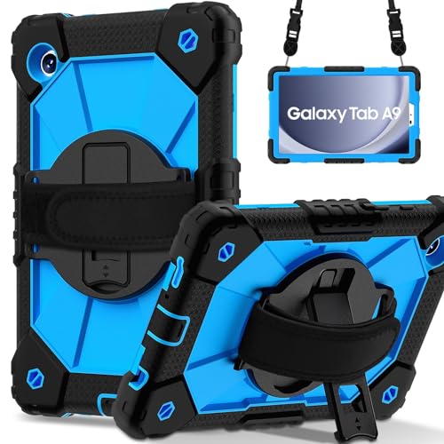 Tablet-Schutzhülle kompatibel mit Samsung Galaxy Tab A9 8,7 Zoll SM-X110/X115/X117, vollständige, stoßfeste Hülle, kompatibel mit Samsung Galaxy Tab A9, Multifunktions-Griffhalterung und Tablet-Schutzhülle kompatibel mit Samsung Galaxy Tab A9 8,7 Zoll SM-X110/X115/X117, vollständige, stoßfeste Hülle, kompatibel mit Samsung Galaxy Tab A9, Multifunktions-Griffhalterung und von GaliJialiB