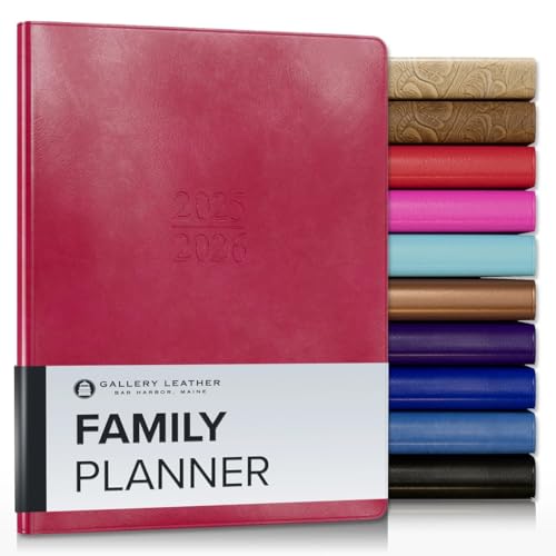 Gallery Leather Familienplaner 2026 für Mütter, elegant gebundener Kalenderplaner und Notizbuch mit stilvollen weißen Seitenrändern, 18 Monate, Acadia Wild Rose, 22,9 x 17,8 cm Gallery Leather Familienplaner 2026 für Mütter, elegant gebundener Kalenderplaner und Notizbuch mit stilvollen weißen Seitenrändern, 18 Monate, Acadia Wild Rose, 22,9 x 17,8 cm von Gallery Leather