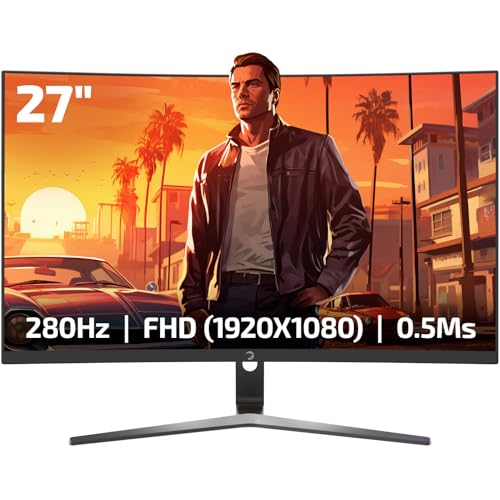 GAMEPOWER Vivid V80 Curved Gaming Monitor 27 Zoll 280Hz 0.5ms, PC Bildschirm Full HD 1080P VA Gebogen 1500R HDR Display, Rahmenloses, FreeSync und G-Sync, 125% sRGB, mit Lautsprecher GAMEPOWER Vivid V80 Curved Gaming Monitor 27 Zoll 280Hz 0.5ms, PC Bildschirm Full HD 1080P VA Gebogen 1500R HDR Display, Rahmenloses, FreeSync und G-Sync, 125% sRGB, mit Lautsprecher von Game Power