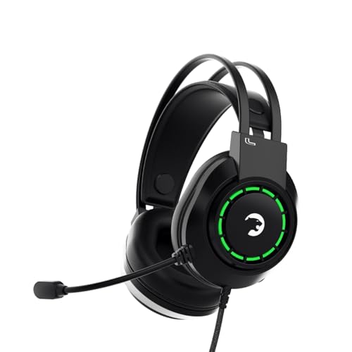 GAMEPOWER Voldon X Gaming Headset, für PS4 PS5 PC und Konsole, kabelgebundene Kopfhörer mit Noise Cancelling Mikrofon, 50 mm trieber, 3,5mm Klinke, Schwarz von Game Power