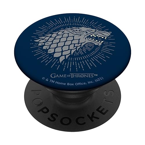 PopSocket : PopGrip Game of Thrones Stark Burst Sigil PopSockets Ausziehbarer Sockel und Griff für Handys/Tablets mit Tauschbarem Top von Game of Thrones