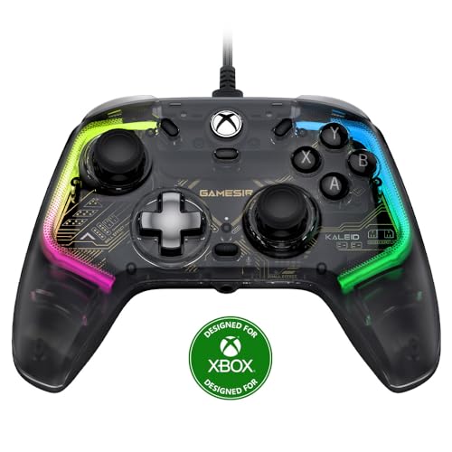 GameSir Kaleid Transparent Wired Gaming Controller für Xbox Series X|S, Xbox One & Windows 10/11, Plug-and-Play Gaming-Gamepad mit Hall Effect Joysticks & Triggers, 3,5-mm-Audioanschluss GameSir Kaleid Transparent Wired Gaming Controller für Xbox Series X|S, Xbox One & Windows 10/11, Plug-and-Play Gaming-Gamepad mit Hall Effect Joysticks & Triggers, 3,5-mm-Audioanschluss von GameSir