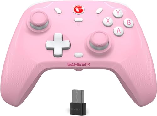 GameSir T4 Cyclone Pro Wireless Pro Controller für PC/Switch/Lite/OLED, Switch Remote Gamepad mit Hall-Effekt-Sensing-Joystick, kompatibel mit Android, iOS, Windows (Rosa) von GameSir