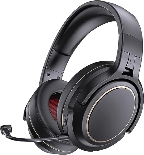 GameXtrem Gaming Headset Wireless mit Rauschunterdrückung Mikrofon für PC PS4 PS5 Playstation, Gaming Kopfhörer Kabellos, Kompatibel mit Dolby Atmos von GameXtrem