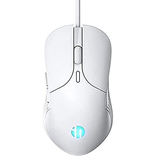 GameXtrem Gaming-Maus Professionelle Gaming-Maus mit 7 Makro-Programmierbaren Tasten, leisem Klicken, RGB-Hintergrundbeleuchtung, kabelgebundene optische Maus für PC, Laptop (Weiß) von GameXtrem