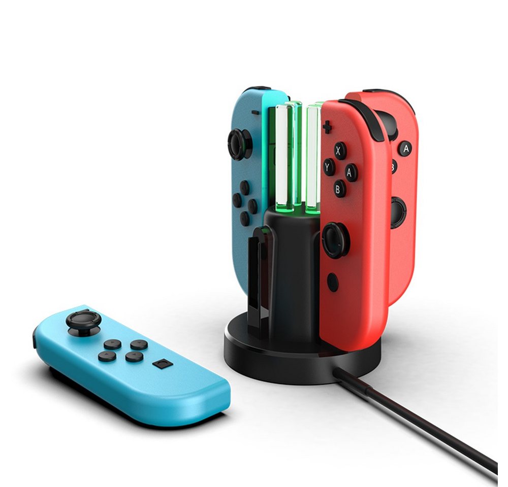 Gamedealer Ladestation 4in1 Joy-Con Quad-Charger für Nintendo Switch Controller-Ladestation (1-tlg., Ladegerät für Joy-Con Controllers) von Gamedealer