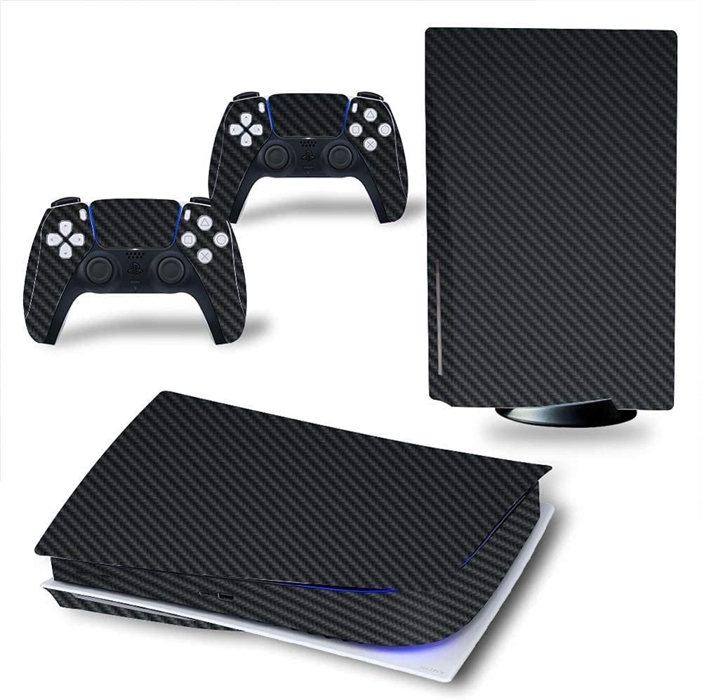 Gamedealer Schutzfolie Gamedealer Playstation 5 Digital Edt Carbon Skin Decal Aufkleber, (Komplettset, Bundle), passgenau für die Playstation 5 Digital Version von Gamedealer