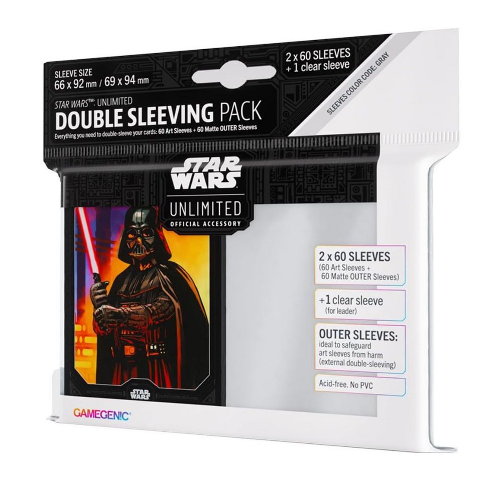 Gamegenic Schutzfolie Star Wars Unlimited Art Double Sleeving Pack Darth Vader Kartenhüllen von Gamegenic