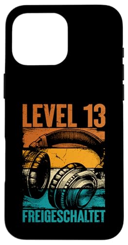 13. Geburtstag Jungen Video Gamer Level 13 Unlocked Jungs Hülle für iPhone 16 Pro Max 13. Geburtstag Jungen Video Gamer Level 13 Unlocked Jungs Hülle für iPhone 16 Pro Max von Gamer Geburtstag Zocker Jugend Teenager Spieler