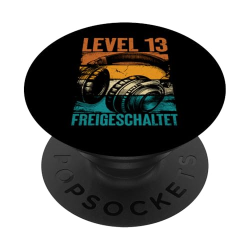 13. Geburtstag Jungen Video Gamer Level 13 Unlocked Jungs PopSockets Klebender PopGrip 13. Geburtstag Jungen Video Gamer Level 13 Unlocked Jungs PopSockets Klebender PopGrip von Gamer Geburtstag Zocker Jugend Teenager Spieler