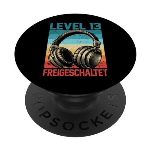 13. Geburtstag Jungen Video Gamer Level 13 Unlocked Jungs PopSockets Klebender PopGrip 13. Geburtstag Jungen Video Gamer Level 13 Unlocked Jungs PopSockets Klebender PopGrip von Gamer Geburtstag Zocker Jugend Teenager Spieler