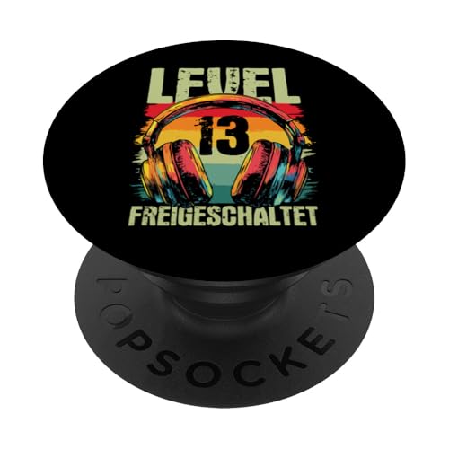 13. Geburtstag Jungen Video Gamer Level 13 Unlocked Jungs PopSockets Klebender PopGrip 13. Geburtstag Jungen Video Gamer Level 13 Unlocked Jungs PopSockets Klebender PopGrip von Gamer Geburtstag Zocker Jugend Teenager Spieler