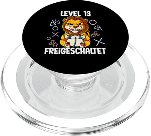 Level 13 Freigeschaltet 13 Jahre 13. Geburtstag Gaming PopSockets PopGrip für MagSafe von Gamer Geburtstagsgeschenk