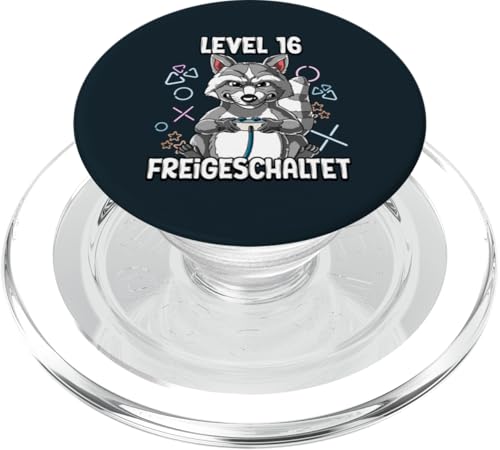 Level 16 Freigeschaltet 16 Jahre 16. Geburtstag Gaming PopSockets PopGrip für MagSafe von Gamer Geburtstagsgeschenk