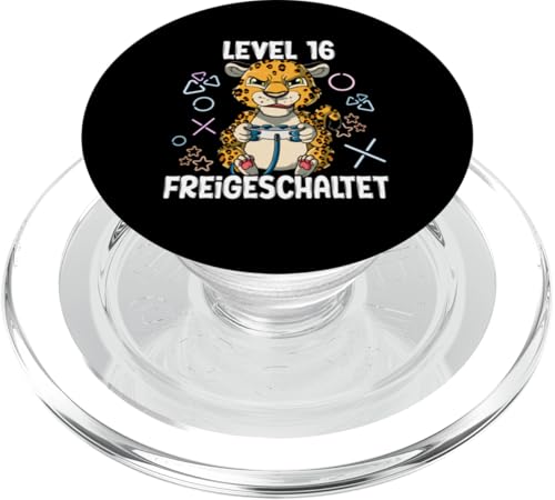 Level 16 Freigeschaltet 16 Jahre 16. Geburtstag Gaming PopSockets PopGrip für MagSafe von Gamer Geburtstagsgeschenk
