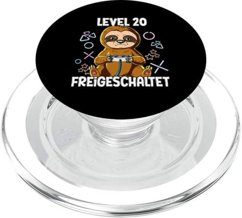 Level 20 Freigeschaltet 20 Jahre 20. Geburtstag Gaming PopSockets PopGrip für MagSafe von Gamer Geburtstagsgeschenk